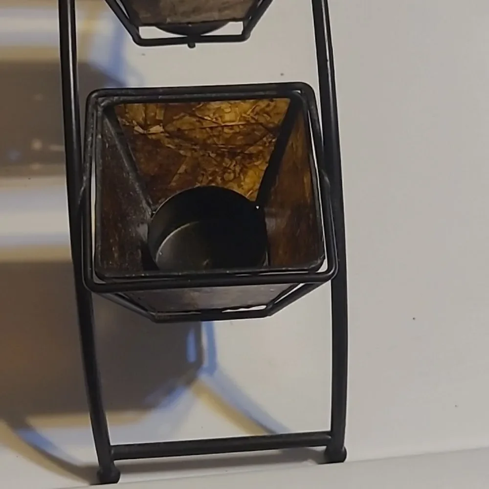 Brown Metal Candle Holder